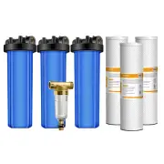 Big Blue Whole House Water Filter Housing System 20" x4.5" CTO Carbon Filtration