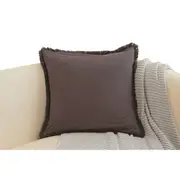Fringe Throw Super Soft Pillowcases Tassel Decor Cushion Cover For Sofa Bedroom-Dark Gray