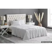 Sydney Stonewash Cotton Bed Sheet Set Light Grey - Single