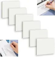 Transparent Sticky Notes - 300-Sheets Clear Sticky Notes, Writable Waterproof Self-Adhesive Memo Post Notes (75×75mm / 3x3 6 Pads/Pack)