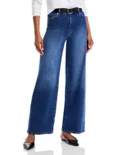 Frame Le Slim Palazzo High Rise Wide Leg Jeans in Thunderstorm