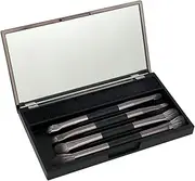 Travel Makeup Brush Set with Case,Pack of 4 Travel Size Makeup Brushes - Professional Face Make up Supplies, Women Cosmetic Tools for Business Trips