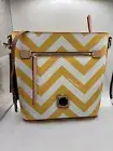 Dooney And Bourke Small Zip Crossbody Yellow And White NWT MSRP $198