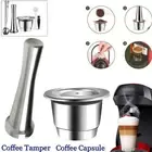 Reusable Stainless Steel Coffee Capsule Filter Pod Tamper For Nespresso Machine