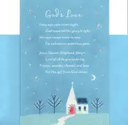 Merry Christmas Blue Silent Night Greeting Cards - By Dayspring - Set of 18