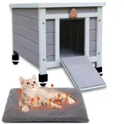 Outdoor Cat House,Outdoor cat Houses for Feral Cats Weatherproof Rabbit Hutch...