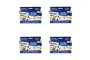 4PK Classic Canasta Playing Card Game w/ Value Points Poker Play Kids/Family 8y+