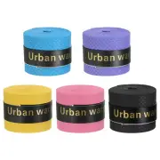 15Pcs Tennis Racket Grip Tape PU 43.3" Non-Slip Absorb Sweat 5-Color