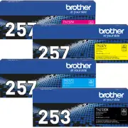 NEW GENUINE Brother TN257/TN253 Toner Ink Cartridge Black/Cyan/Magenta/Yellow Se