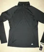 ADIDAS Women's Ultimate Quarter-Zip Golf Pullover Top NWT Black SIZE: LARGE
