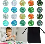 Pack of 10 Children's Glow-in-The-Dark Glass Marbles Coloured Glass Marbles with Dragon Eyes