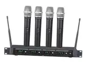 GTD Audio 4 Handheld Wireless Microphone Cordless mics System, Ideal for