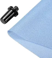 uxcell Speaker Grill Cloth 20 x 63 Inch Stereo Mesh Fabric Protective Dustproof Cloth with Speaker Grill Guides Peg for Home Speaker Repair Light Blue