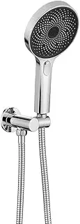 Decaura 3-Mode Handheld Shower Head with 150cm Shower Hose Brass Wall Elbow Bracket Soft Spray Luxury Massage (Chrome)