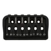 6 String Guitar Fixed Bridge Metal Hardtail Bridge for ST/TL Style Guitar Black