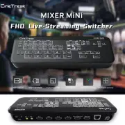 CineTreak Mixer Mini FHD 4-CH HDMI Live Streaming Video Mixer Swithcer Multiview