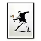 Banksy Flower Thrower Wall Art PREMIUM POSTER PRINT HIGH QUALITY THICK paper