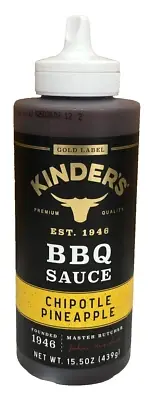 Kinders Gold Label Chipotle Pineapple BBQ Sauce 15.5 oz
