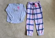 BNWT $159 Peter Alexander PJ Set Sz Small Cotton Tapered Pant & Long Sleeve Top