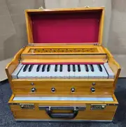 Mini Harmonium Portable Baja 4 Stops 2.5 Octaves Bass Male Reeds with 440/432Hz