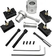 CBCKZTETUP Quick Change Tool Lathe Tool Holder Post Cutter Holder Screw Kit Set Boring Bar Turning Facing Holder Wrench Tool Holder