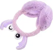 [MOBUTOFU] Fluffy Earmuffs Winter Ear Muffs for Women Men Boys and Girls Crab Headband Design