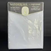 Springmaid Wondercale Double Flat Sheet White Durable Press No Iron Vintage NEW