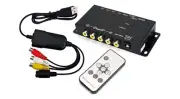 4-Channel Analog Video Switcher MultiViewer With USB DVR Adapter For PC Mac
