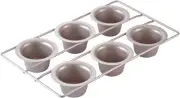 CHEFMADE Popover Cake Pan, 6-Cavity Non-Stick Yorkshire Muffin Cupcake Pan