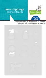 Lawn Fawn Frosty Family Add-On Colouring Stencils