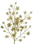 Shiny Gold Glitter & Sequin Stars Decorative Christmas Spray Stem - 62cm