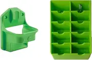 My Poochie's Paradise Matching Clipper Keeper & Blade Storage Rack Matching Sets for Stylists Groomers Barbers (Green)