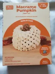 Relax & Craft "Beige Pumpkin" Macrame Kit Size 4.75" X 5" Beginner Friendly Kit