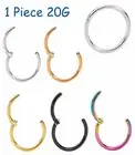 1 Piece 20G Steel Hinged Hoop Sleeper Segment Nose Lip Ear Nipple Piercing Ring