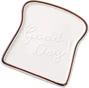 LABRIMP Unique Toast Bread Holder Ceramic Loaf Pan Toast Plate Porcelain Plate Add Fun to Meals