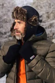 Mens Furry Trapper Hat