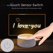 Clear Desktop Note Board Rewritable Night Light 7 color Changes Desk Lamp Gift
