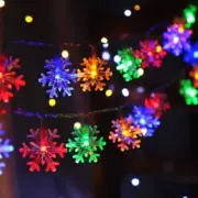 LED Fairy Light 9 Feet, Snow flakes Decoration Light Battery Power