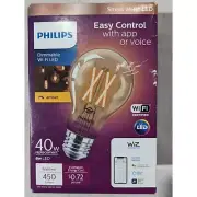 Philips Smart Wi-Fi LED Bulb 40W Replacement Dimmable Amber 450 Lumens WiZ Conne