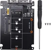 wewoe 2 in 1 NGFF M.2 B+M Key Mini PCI-E or mSATA SSD to SATA III Adapter Card for Full msata SSD/ 2230/2242/2260/22x80 M2