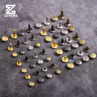 在飛比找蝦皮購物優惠-ZEVENS 5 套價 四色雙面鉚釘 扁平撞釘 diy手工皮