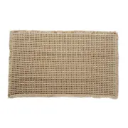 Waffle Bath Mat Cushioned Bathroom Rug Standing Mat for Floor-Brown