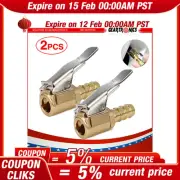 2pack Open Flow Straight Lock-On Air Chuck with Clip for Tire Inflator Car Tools