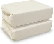 Cuddles Collection Cot Bed Sheets 2 Pack Fitted Jersey 100% Cotton 70 x 140 cm (Cream)