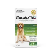 Zoetis Simparica 20.1-40kg Green Flea & Tick Control Large Pet Dog Worms Chew
