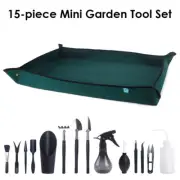 15 Pc Mini Garden Tool Set Transplanting Tools Miniature Succulent Hand Tool Kit