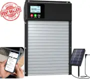 Solar Automatic Chicken Coop Door WiFi Remote Timer Light Sensor LCD Anti-Pinch