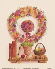 Paper tole Kit-SB4-Arthur Kaplan-RDM-L6717 Topiary with Wreath