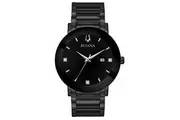 Bulova Men's Classic Black Dial Watch - 98D144