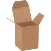 1 1/2 x 1 1/4 x 2" Kraft Reverse Tuck Folding Cartons 1000/Case